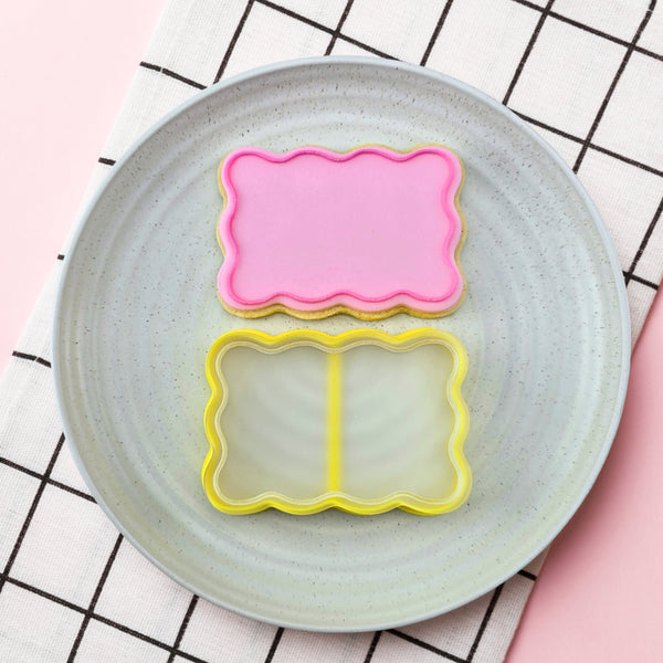 Wavy Rectangle Cutter & Debosser Set