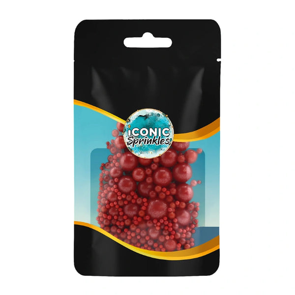 Shiny Red Pearls Sprinkles 30g