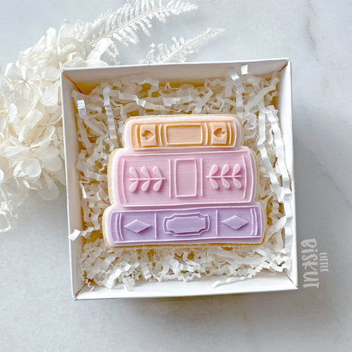 Book Stack Cutter & Debosser Set (Little Biskut Level Up!)