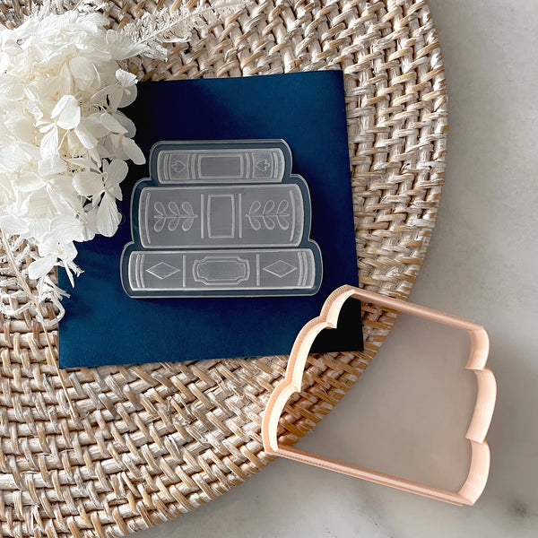 Book Stack Cutter & Debosser Set (Little Biskut Level Up!)