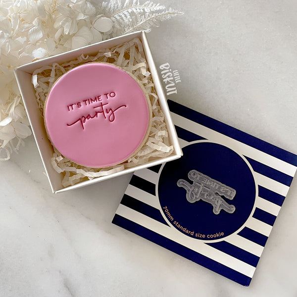 It's Time To Party Tiny Text Stamp (Little Biskut)