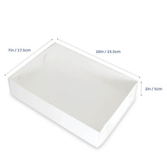 Cookie Box Large Rectangle 10inch x 7inch x 2inch Clear Lid (Single)