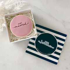 Just Married Tiny Text Stamp (Little Biskut)