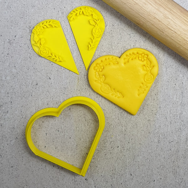 Flowers Heart Frame Embosser