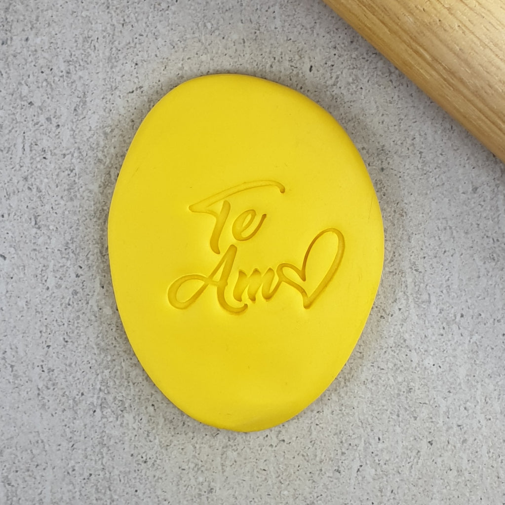 Te Amo Embosser (Spanish for "I Love You") Custom Cookie Cutters