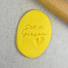 C'est un Garçon (It's A Boy) Embosser French