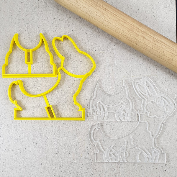 3D Standing Bunny with Egg Holder SET