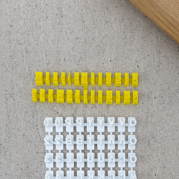 Tiny Upper Case Letter Stamps