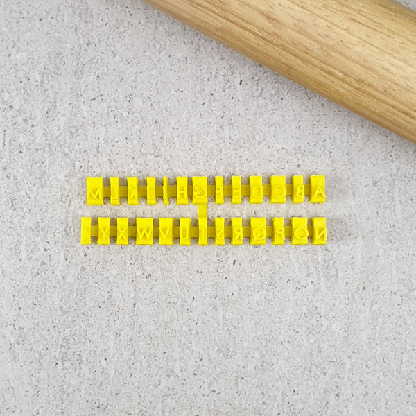 Tiny Upper Case Letter Stamps