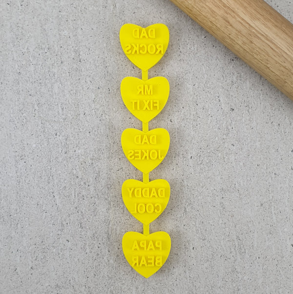 Candy Heart Dad Rocks Set