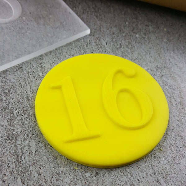 Numbers Serif Debosser