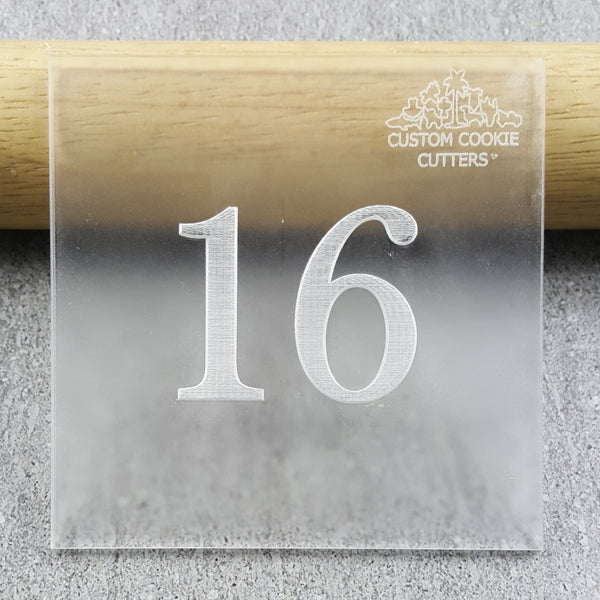 Numbers Serif Debosser