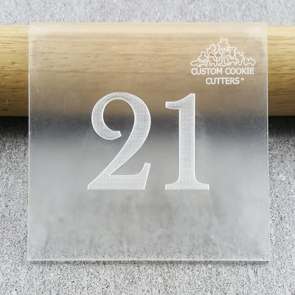 Numbers Serif Debosser