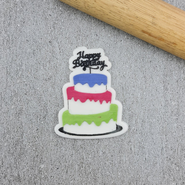Birthday Cake Cutter and Debosser Set