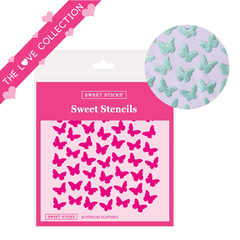 Butterflies Scattered Stencil (Sweet Sticks)