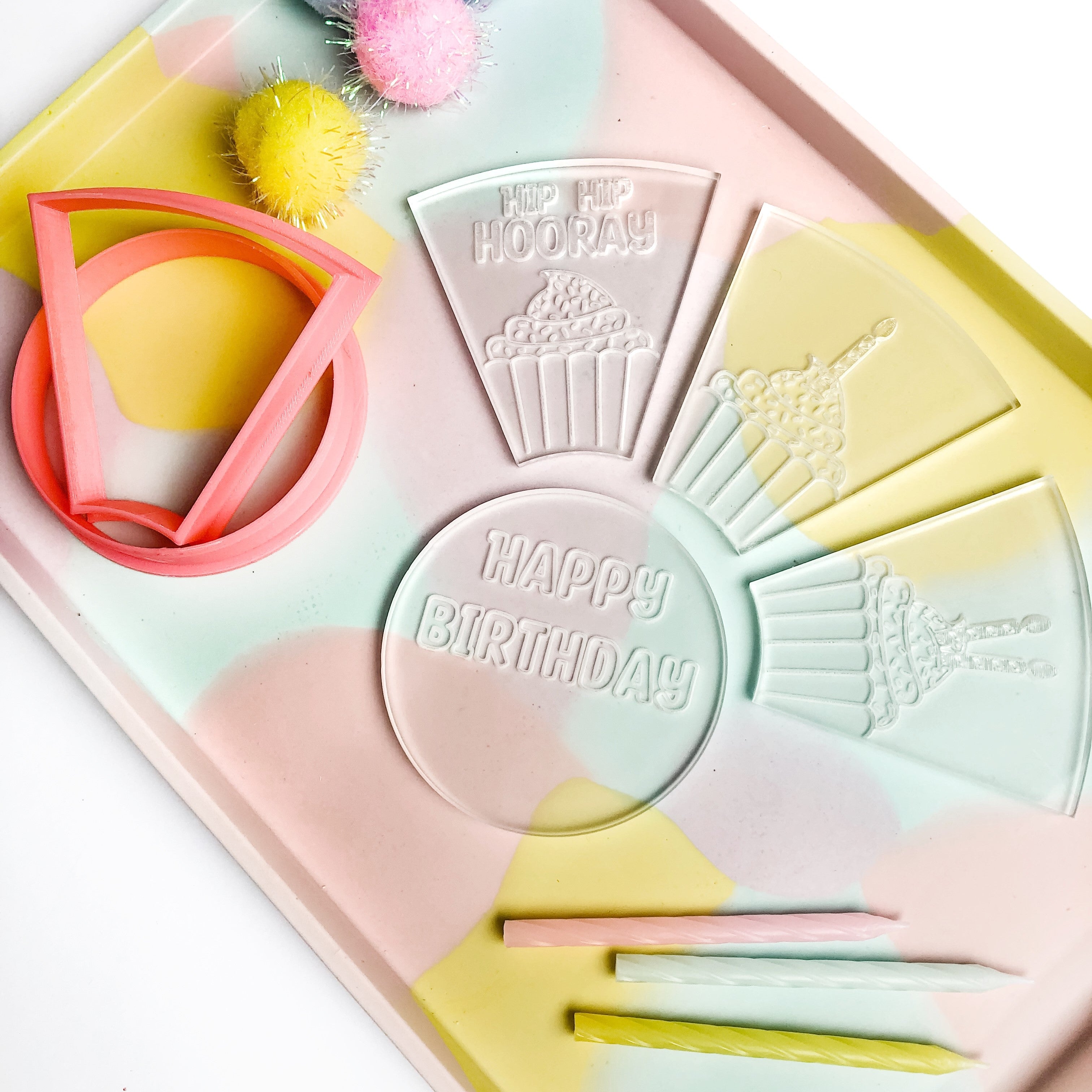 Birthday Candles Platter Cutter & Debosser Set (Bikkie Smalls)