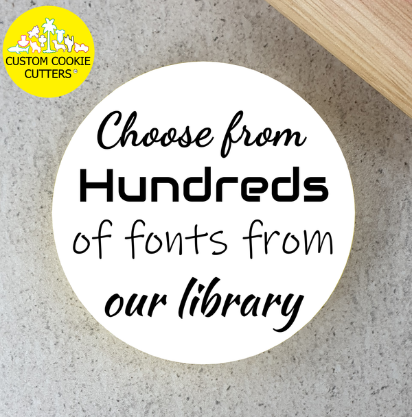 Small 60mm Custom Round Cookie Embosser/ Debosser