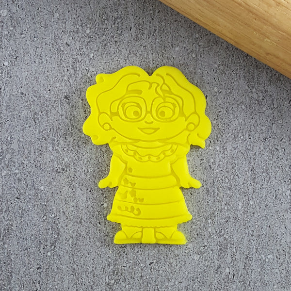 Cute Little Girl With Glasses Cutter and Embosser Set