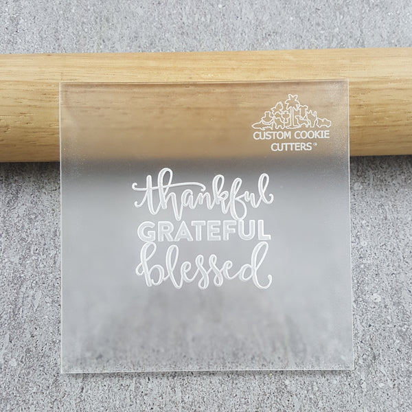 Thankful Grateful Blessed Debosser