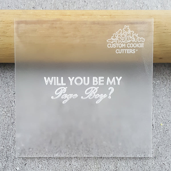 Will You Be My Page Boy? Debosser