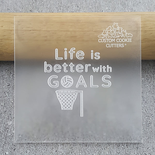 Life Is Better With Goals (Netball) Debosser