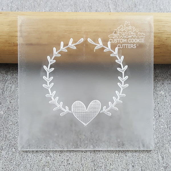 Heart Wreath Frame Debosser