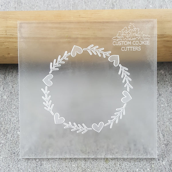 Multi Heart Wreath Frame Debosser