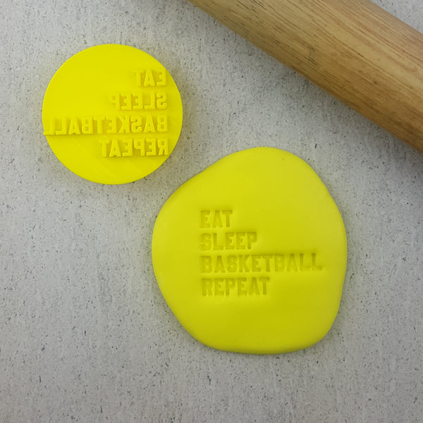 Eat Sleep Basketball Repeat Embosser