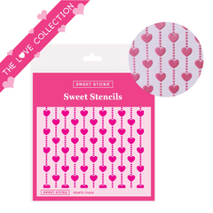 Hearts Chain Stencil (Sweet Sticks)