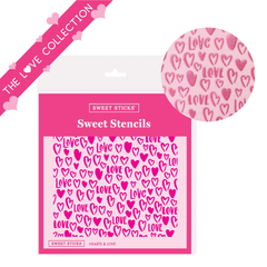 Hearts & Love Stencil (Sweet Sticks)
