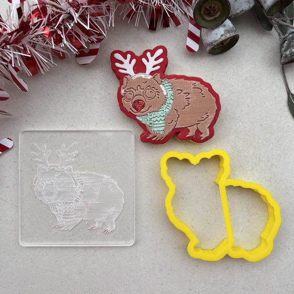 Christmas Wombat Debosser & Cutter Set