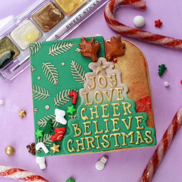 Joy Christmas Tree Cutter & Debosser Set