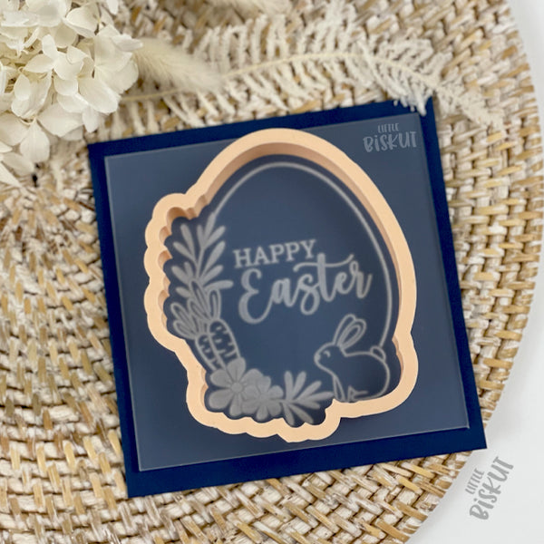 Happy Easter Egg Cutter & Debosser Set (Little Biskut Level Up!)
