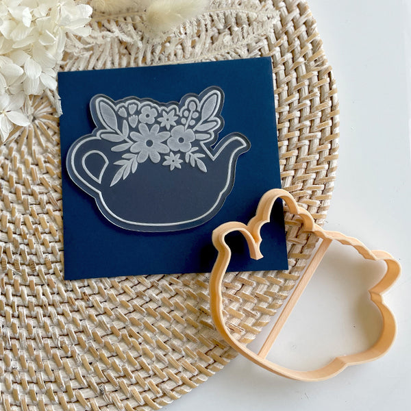 Flower Teapot Cutter & Debosser Set (Little Biskut Level Up!)