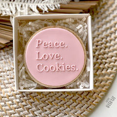 Peace. Love. Cookies. Debosser (Little Biskut Level Up!)