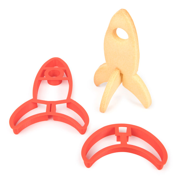 Rocket 3D Standing Cookie Cutter