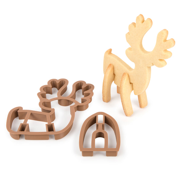 Reindeer 3D Standing Cookie Cutter