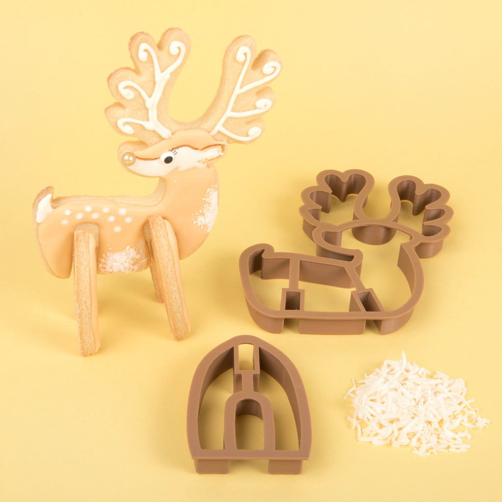 Reindeer 3D Standing Cookie Cutter Custom Cookie Cutters