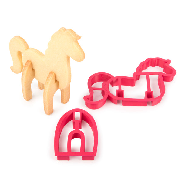 Horse Unicorn 3D Standing Cookie Cutter