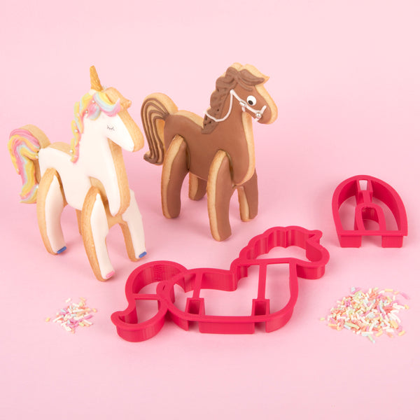 Horse Unicorn 3D Standing Cookie Cutter