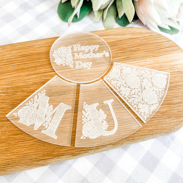 Mum Floral Platter Cutter & Debosser Set (Bikkie Smalls)