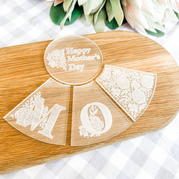 Mum Floral Platter Cutter & Debosser Set (Bikkie Smalls)