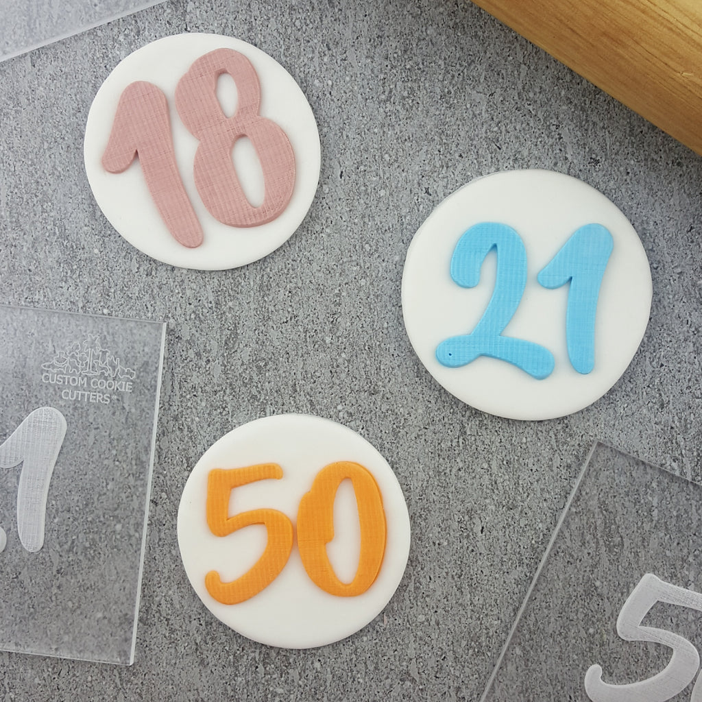 Numbers Flow Debosser Custom Cookie Cutters numbers-flow-debosser-custom-cookie-cutters