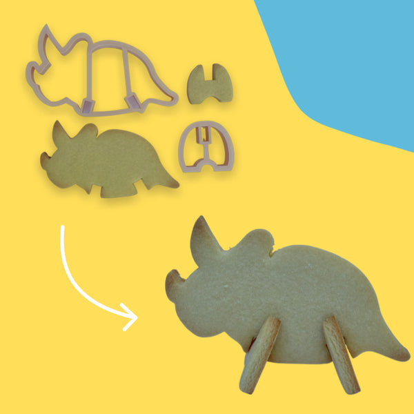 Triceratops 3D Standing Cookie Cutter