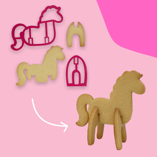 Horse Unicorn 3D Standing Cookie Cutter
