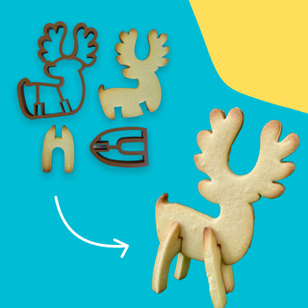 Reindeer 3D Standing Cookie Cutter