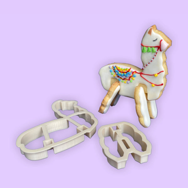 Alpaca 3D Standing Cookie Cutter