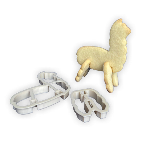 Alpaca 3D Standing Cookie Cutter