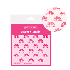 Rainbow Hearts Stencil (Sweet Sticks)