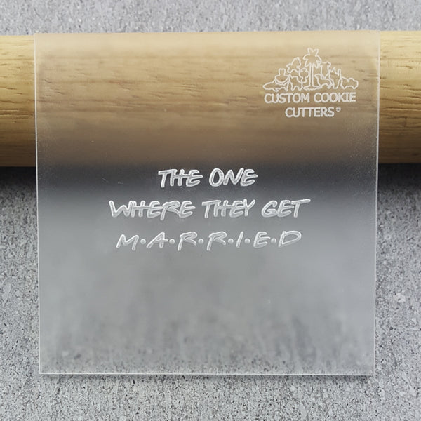 The One Where They Get Married Debosser